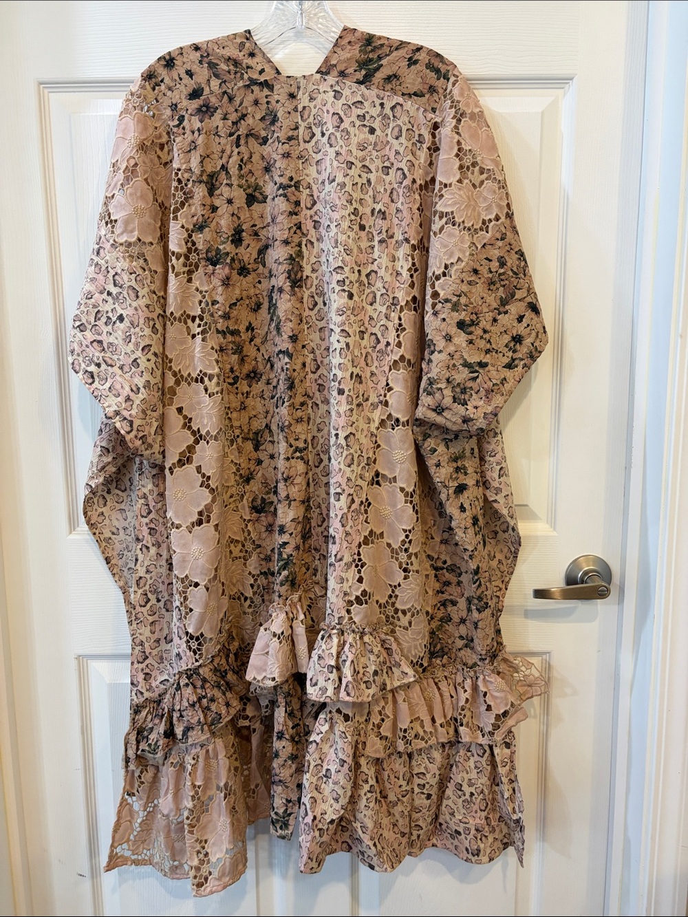 NWT Lace Love Letter Ruffles Duster Rose Pink Floral A Rare Bird - Picture 7 of 12
